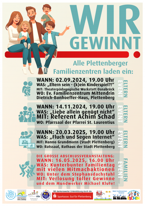 Plakat der Veranstaltungsreihe "Wir gewinnt!"